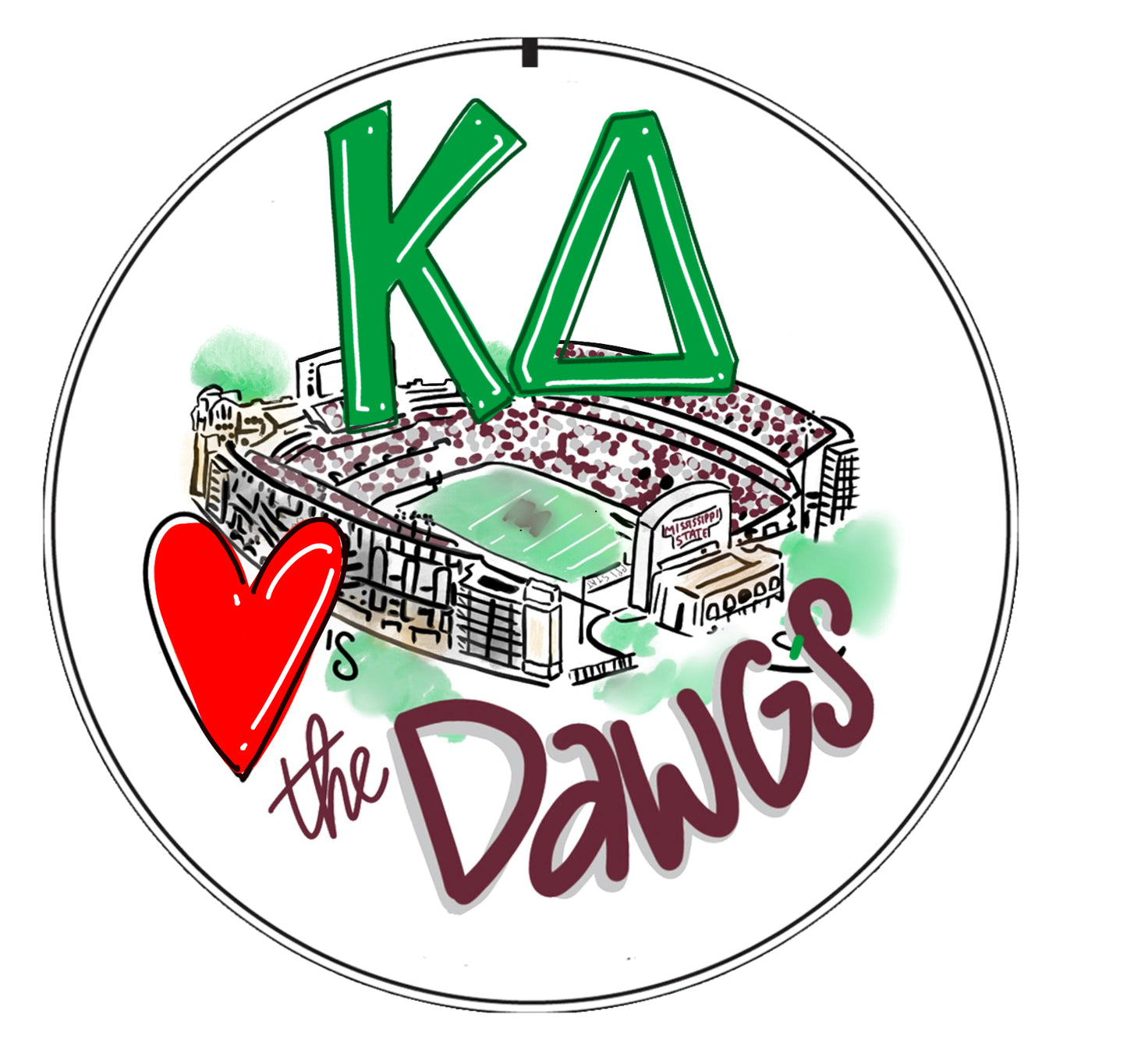 MSU KAPPA DELTA STADIUM SPIRIT BUTTON