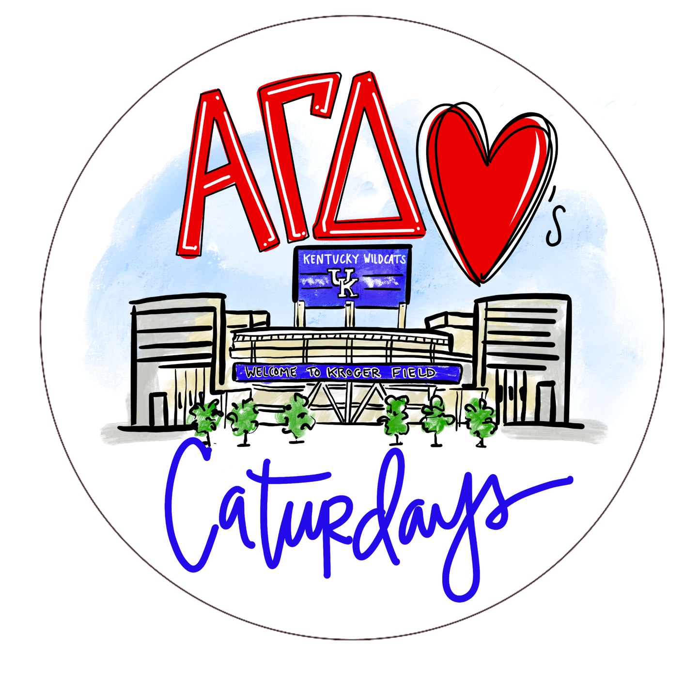 UK ALPHA GAMMA DELTA Loves Caturdays at Kroger Field