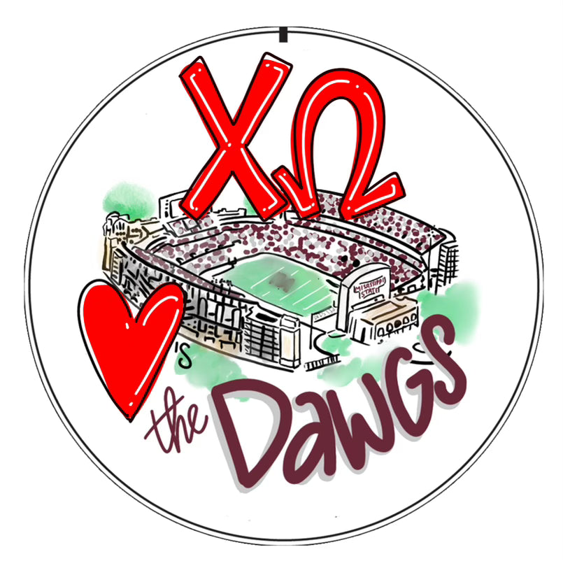 MSU CHI OMEGA STADIUM SPIRIT BUTTON