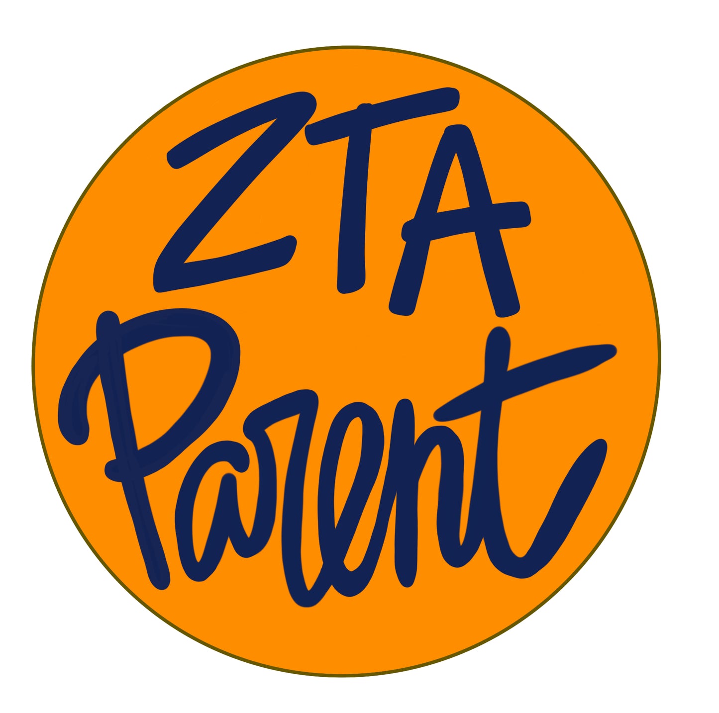 AUBURN ZETA TAU ALPHA PARENT SPIRIT BUTTON