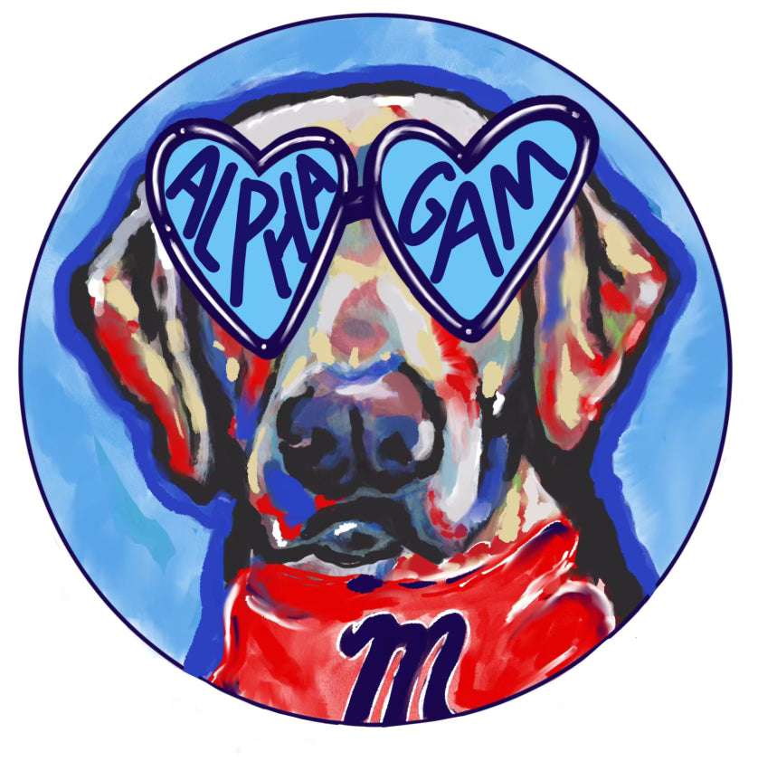OLE MISS ALPHA GAMMA DELTA JUICE SPIRIT BUTTON