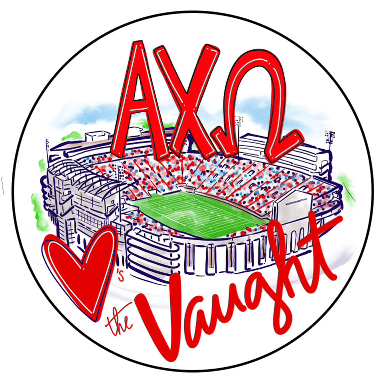 OLE MISS ALPHA CHI OMEGA LOVES THE VAUGHT BUTTON