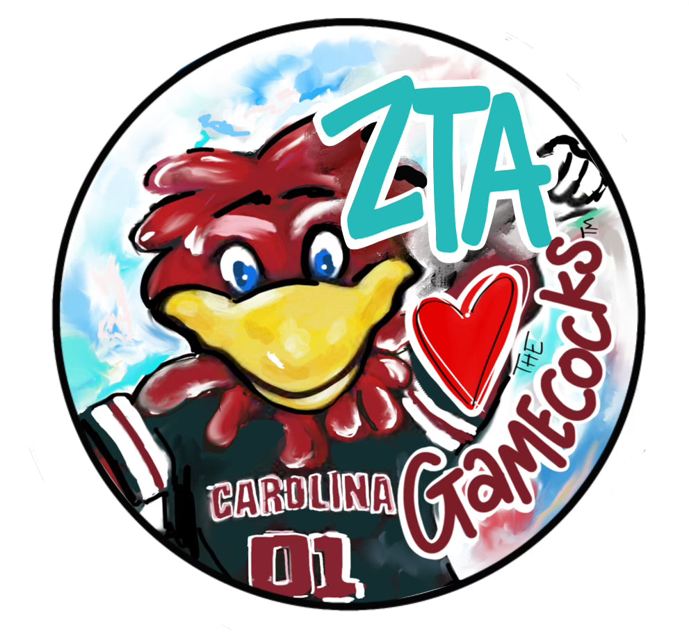 USC ZETA TAU ALPHA Gamecock Button