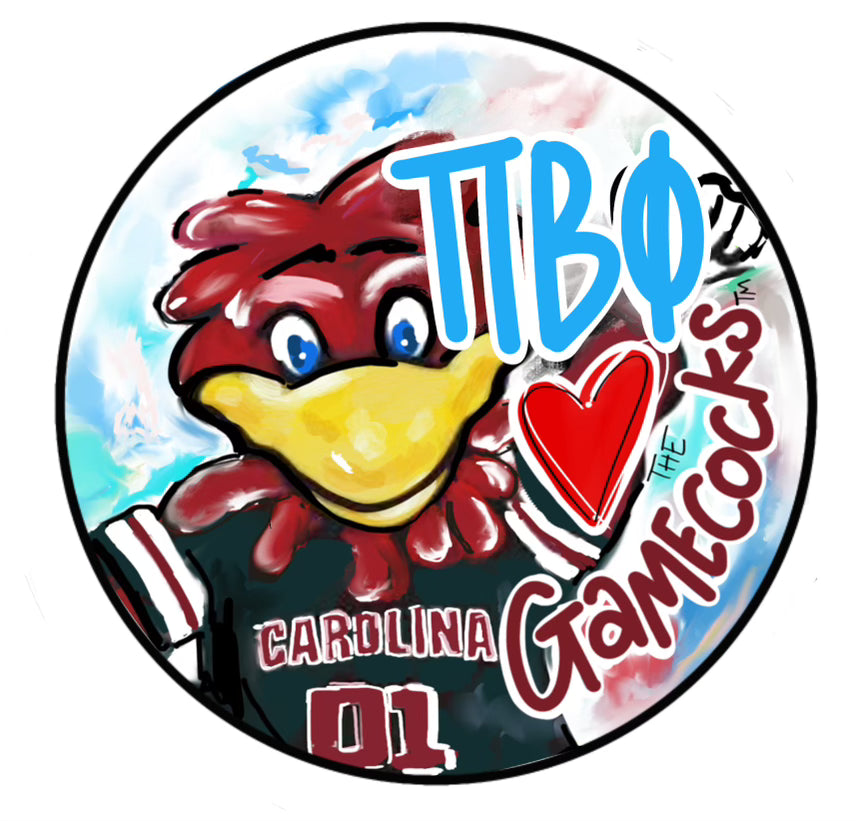 USC PI BETA PHI Gamecock Button