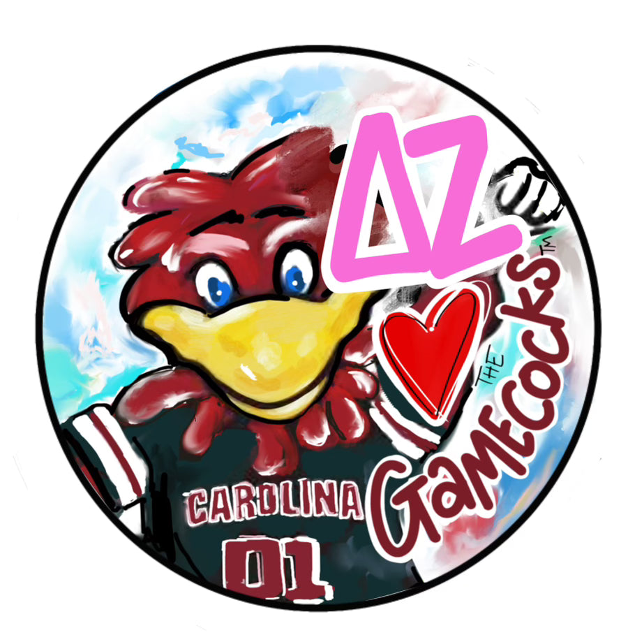 USC DELTA ZETA Gamecock Button