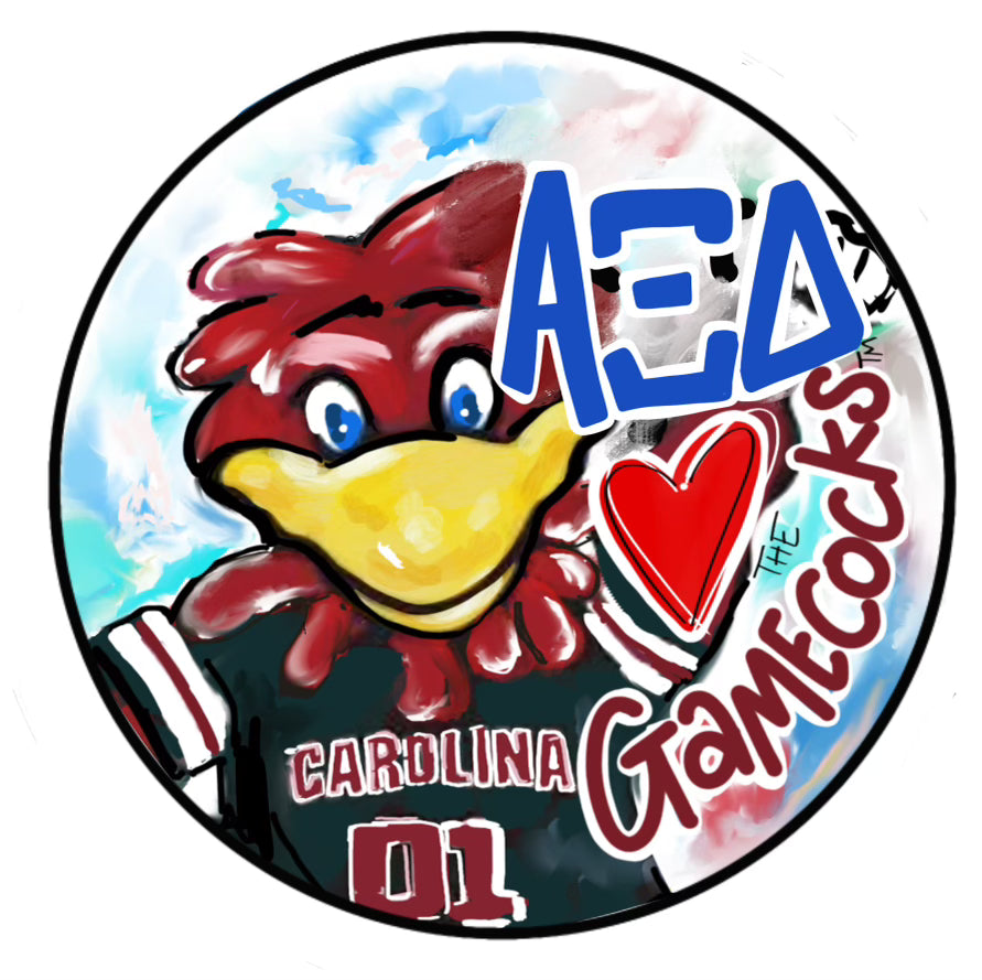 USC ALPHA XI DELTA Gamecock Button