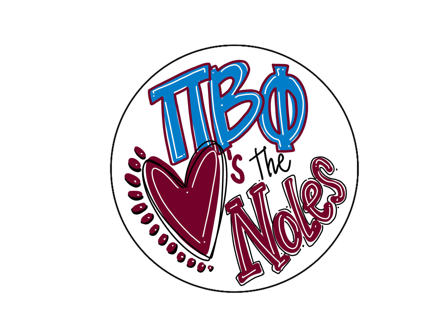 FSU - Pi Beta Phi Luvs the Noles Spirit Button
