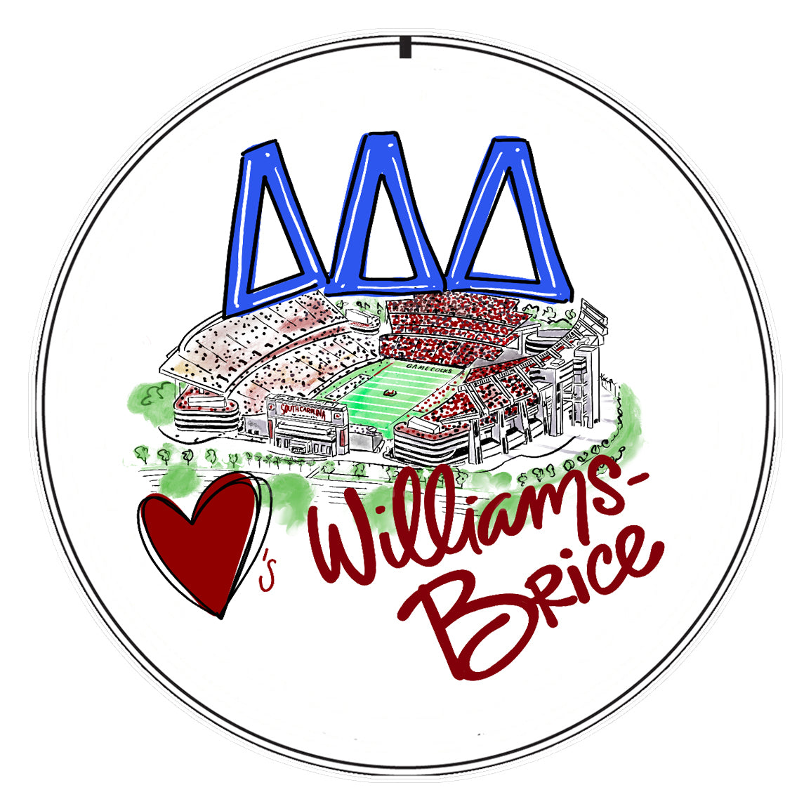 USC TRI DELTA WILLIAM BRICE STADIUM BUTTON