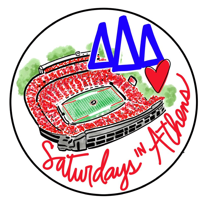 UGA Tri Delta Stadium Button