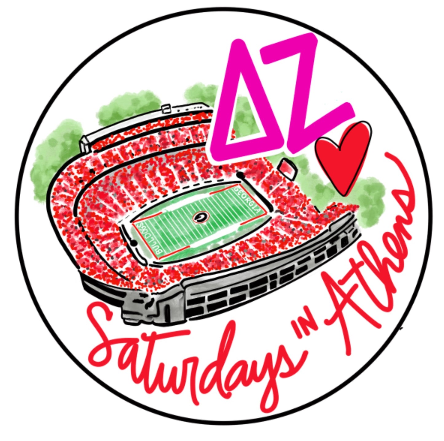 UGA Delta Zeta Stadium Buttom