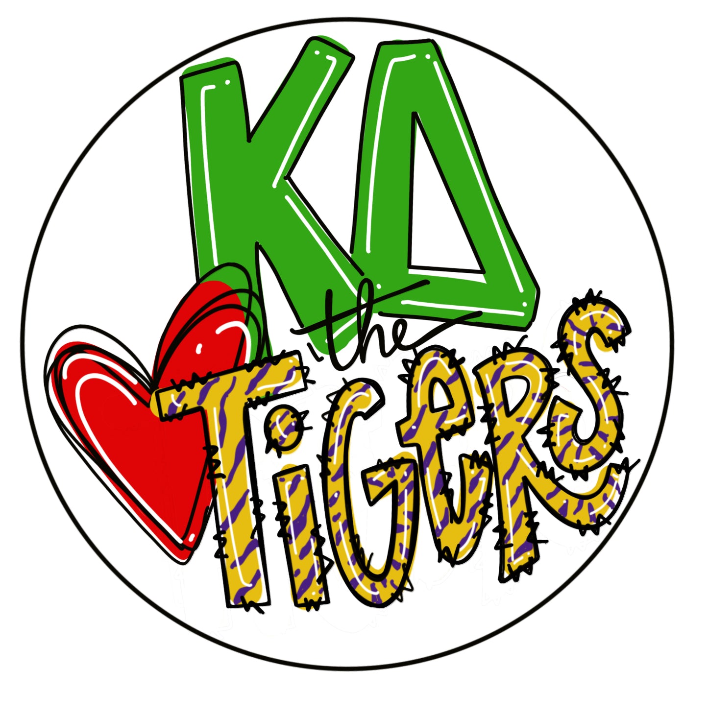 LSU Kappa Delta Loves the Tigers Button