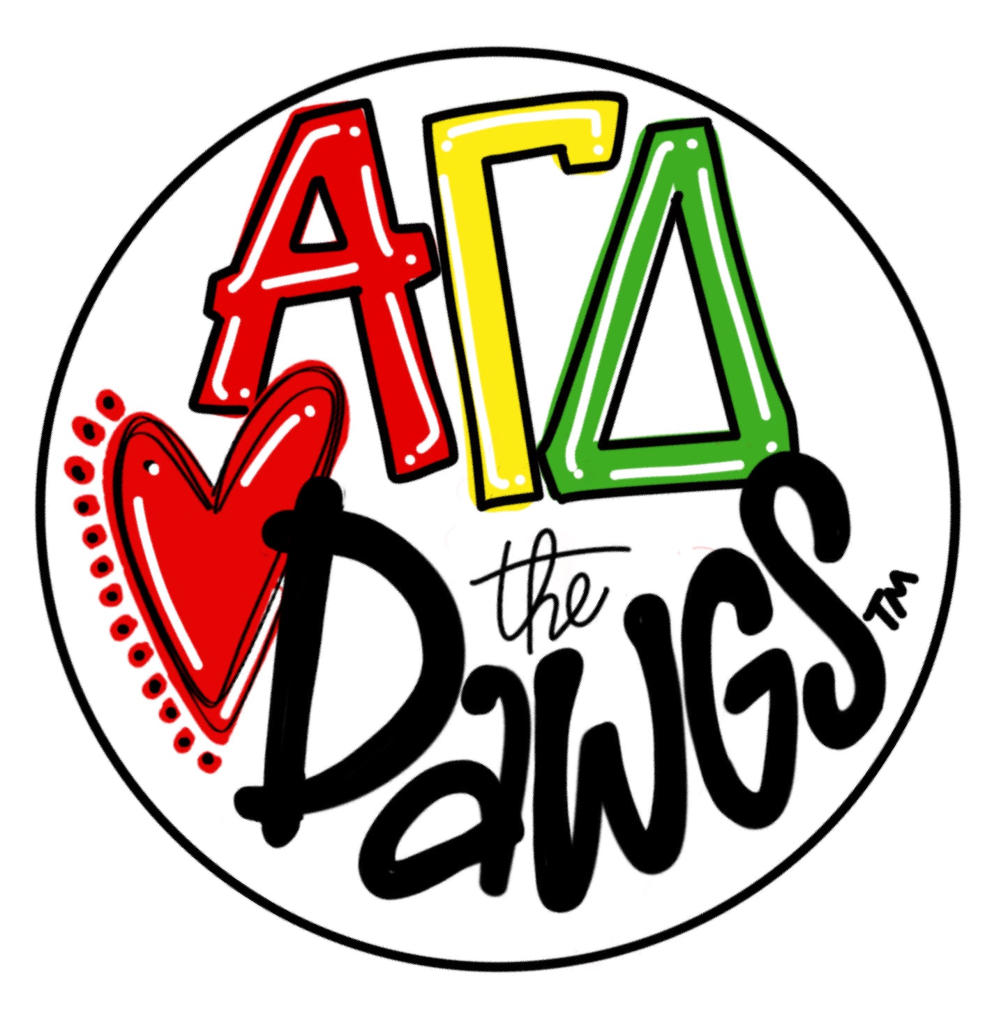 UGA Alpha Gamma Delta Loves The Dawgs Button