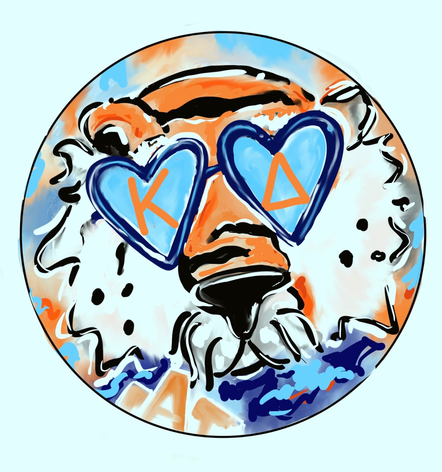 AUBURN KAPPA DELTA AUBIE SPIRIT BUTTON