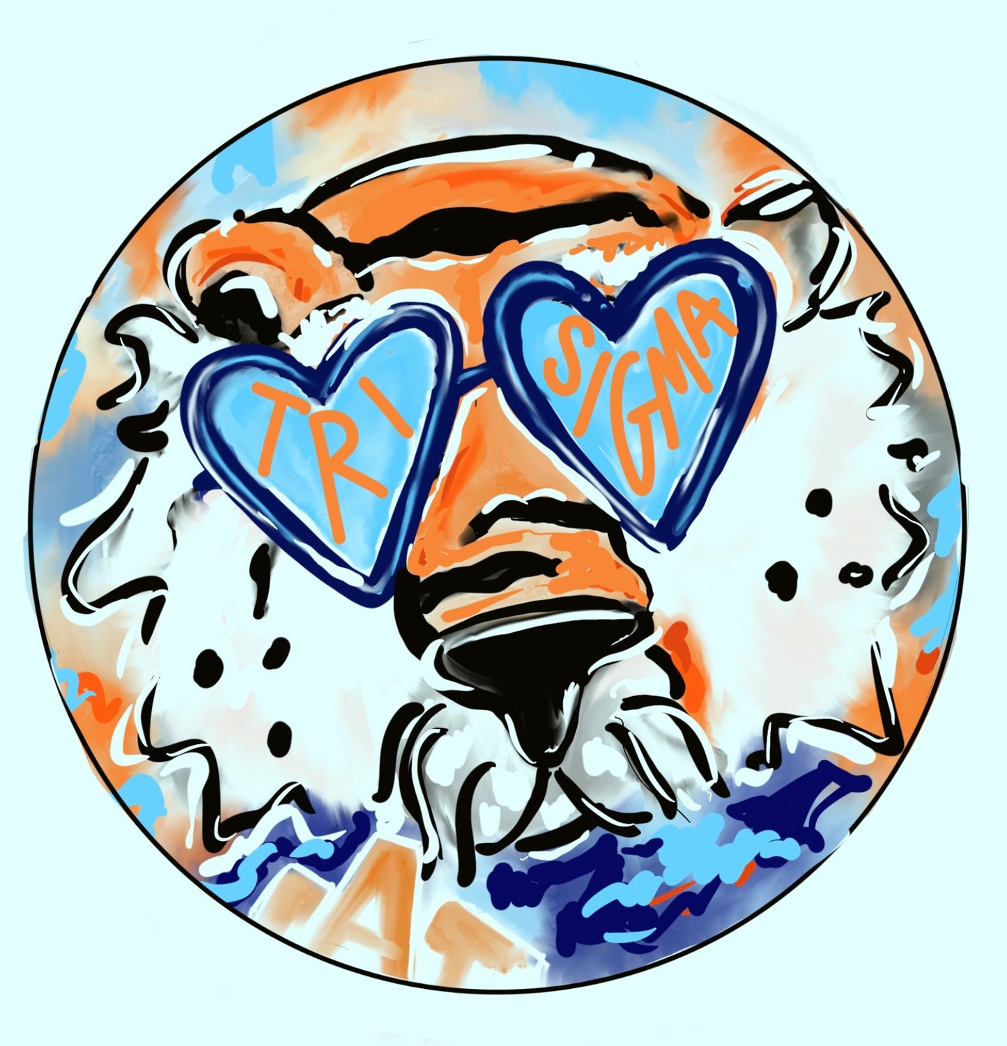 AUBURN TRI SIGMA AUBIE SPIRIT BUTTON