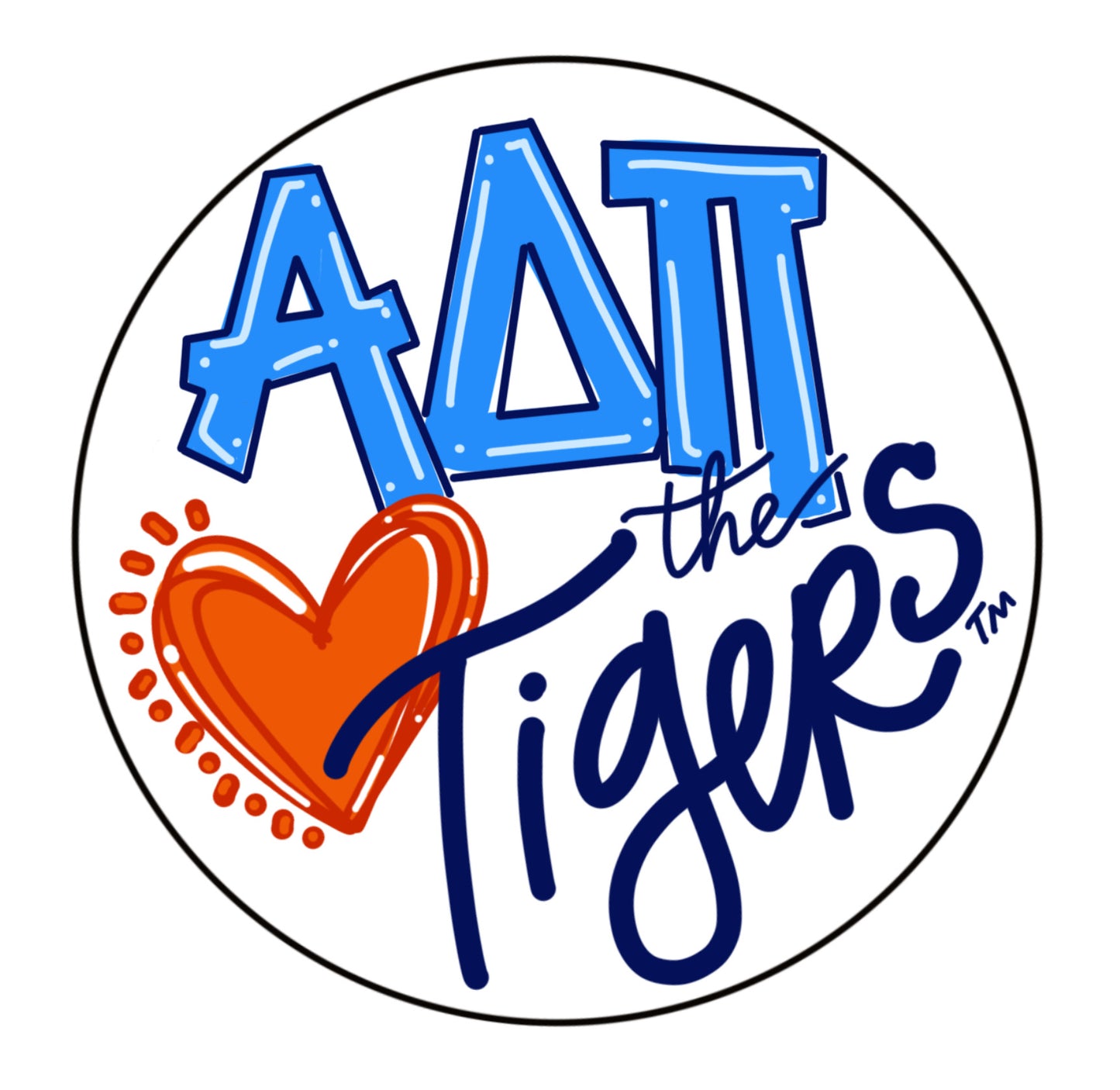 Auburn- Alpha Delta Pi Loves The Tigers Spirit Button