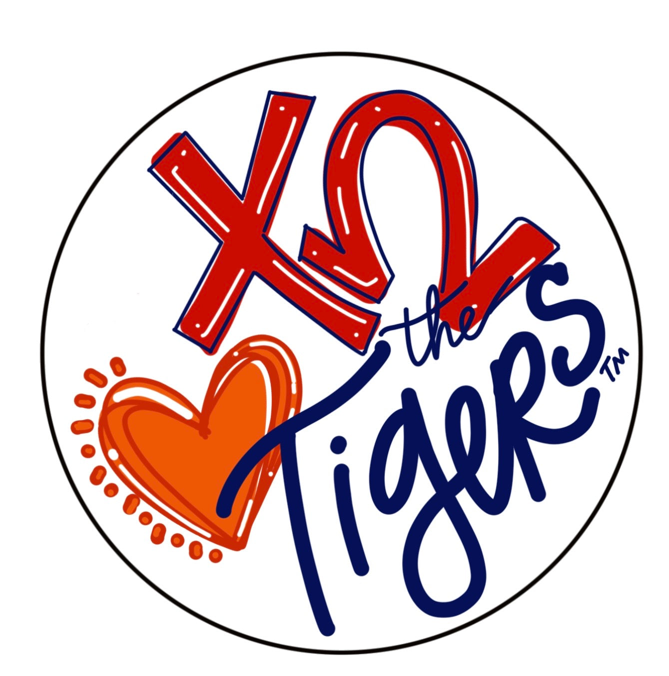 AUBURN CHI OMEGA LOVES THE TIGERS SPIRIT BUTTON