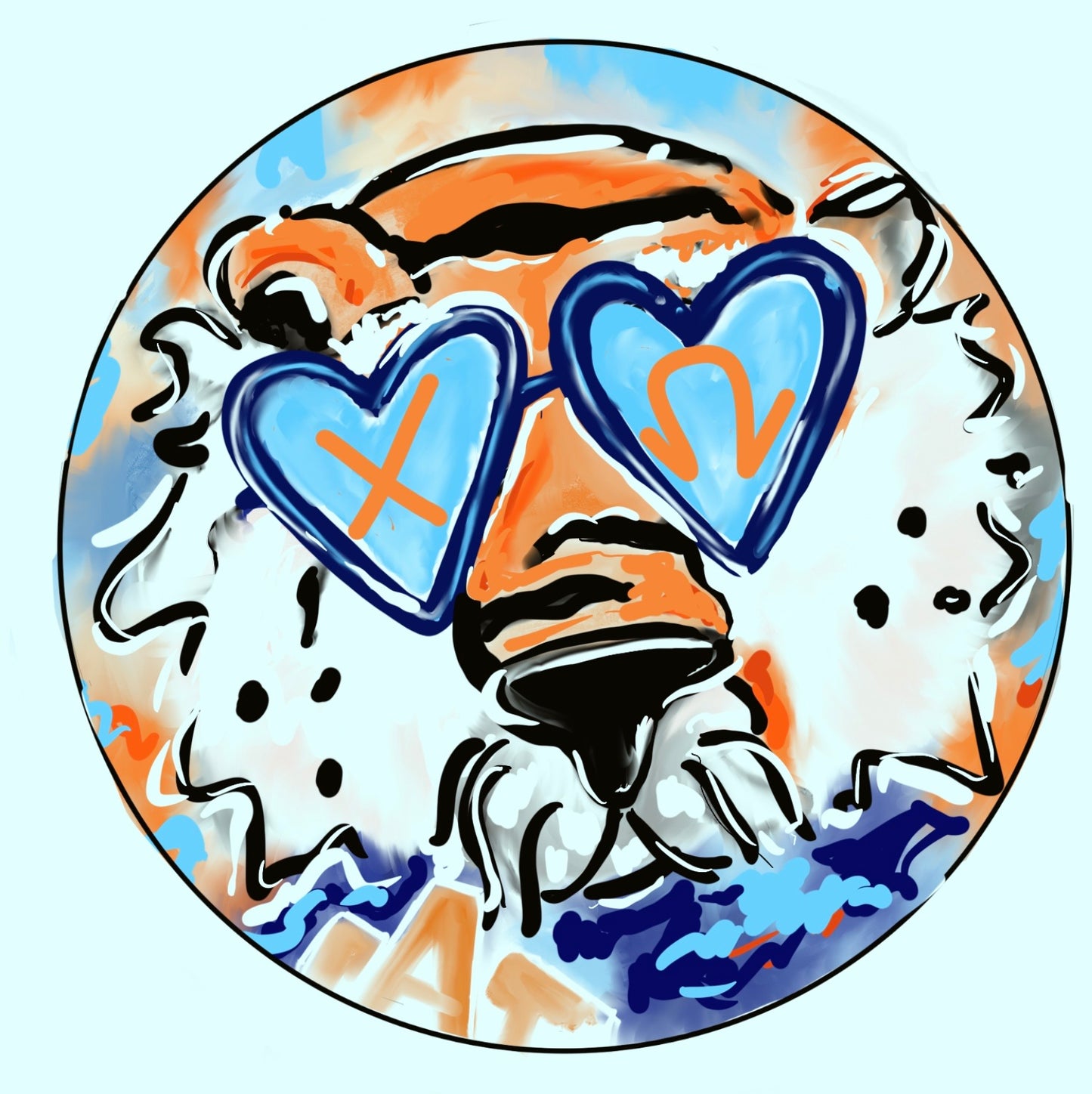 AUBURN CHI OMEGA AUBIE SPIRIT BUTTON