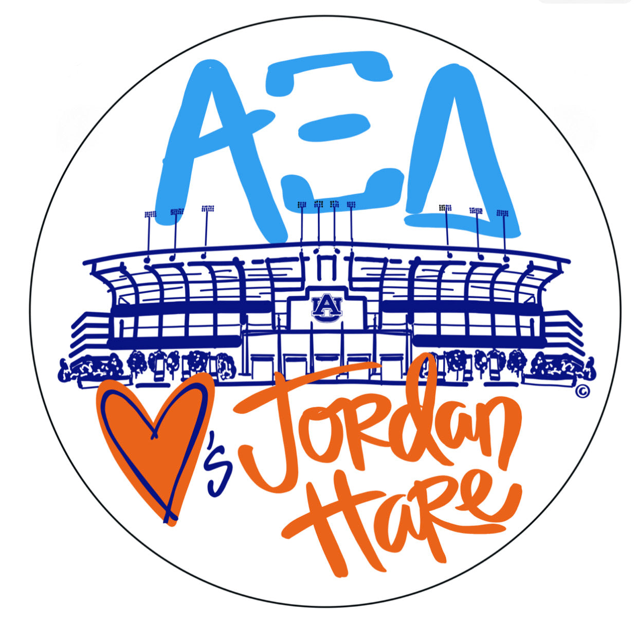 AUBURN ALPHA XI DELTA LOVES JORDAN HARE STADIUM