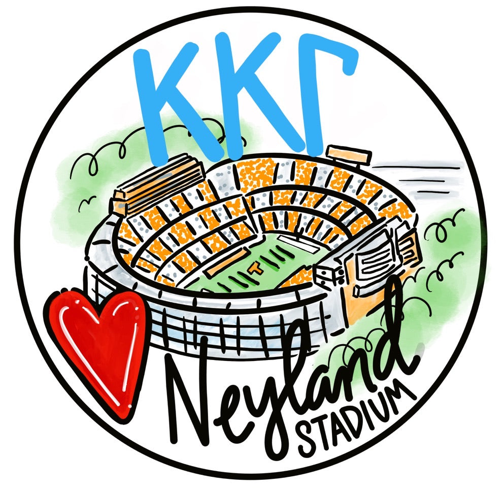 UT Kappa Kappa Gamma Loves Neyland Stadium Spirit Button