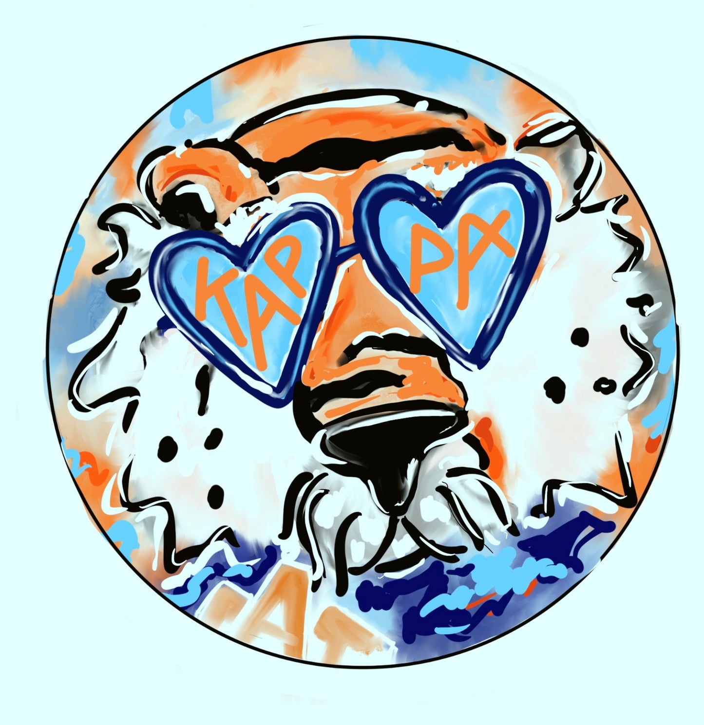 AUBURN KAPPA KAPPA GAMMA AUBIE SPIRIT BUTTON