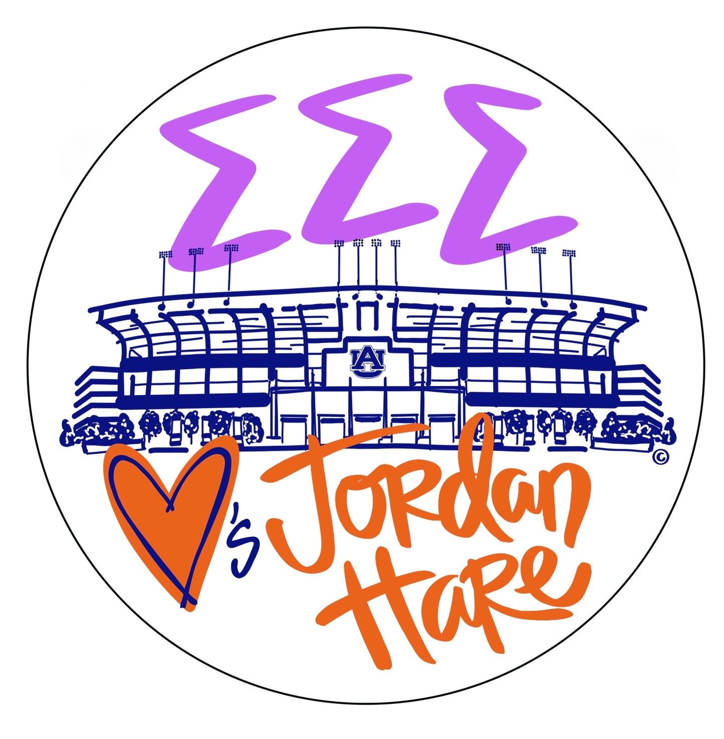 AUBURN TRI SIGMA LOVES JORDAN HARE