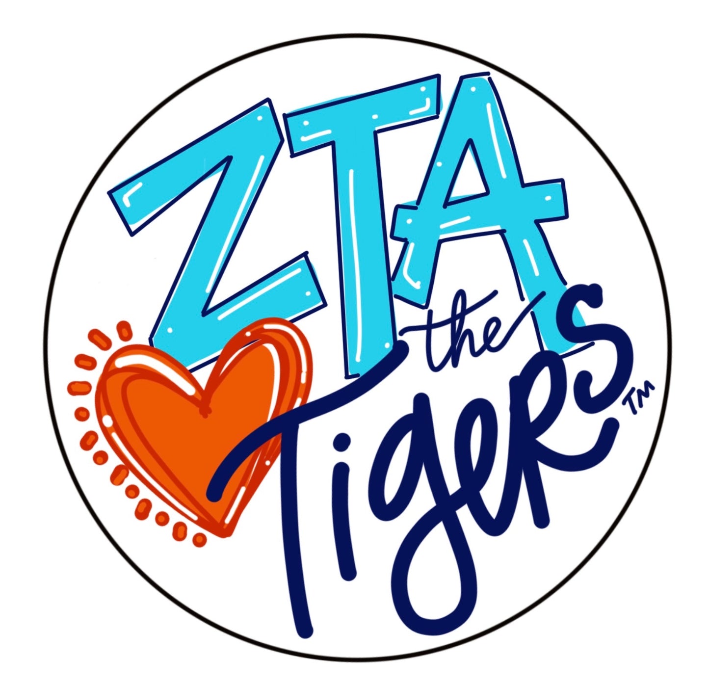 Auburn Zeta Tau Alpha Loves The Tigers Spirit Button