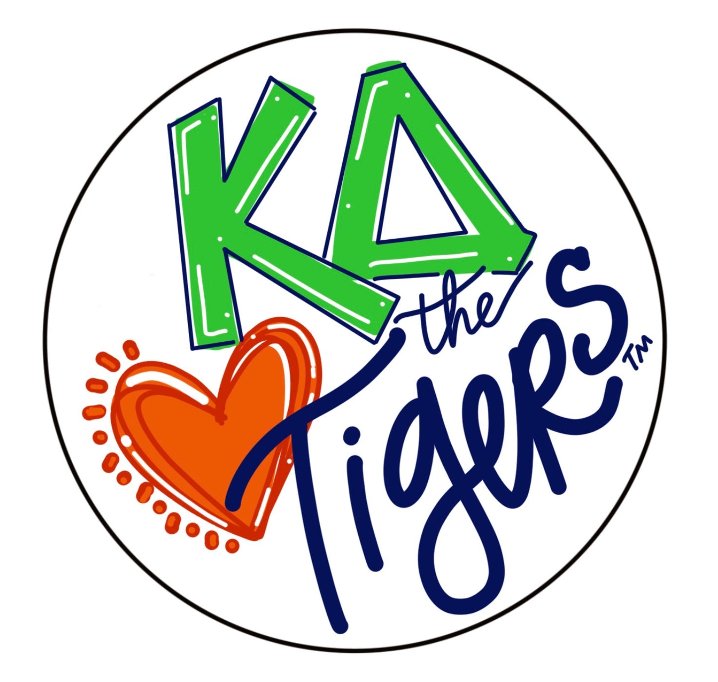 Auburn Kappa Delta Loves The Tigers Spirit Button