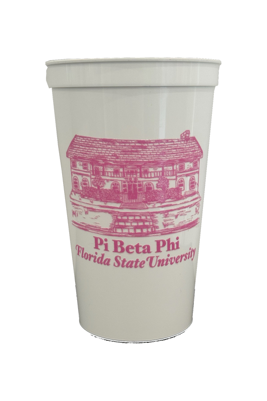 FSU Pi Beta Phi 24oz Stadium Cup with House Logo