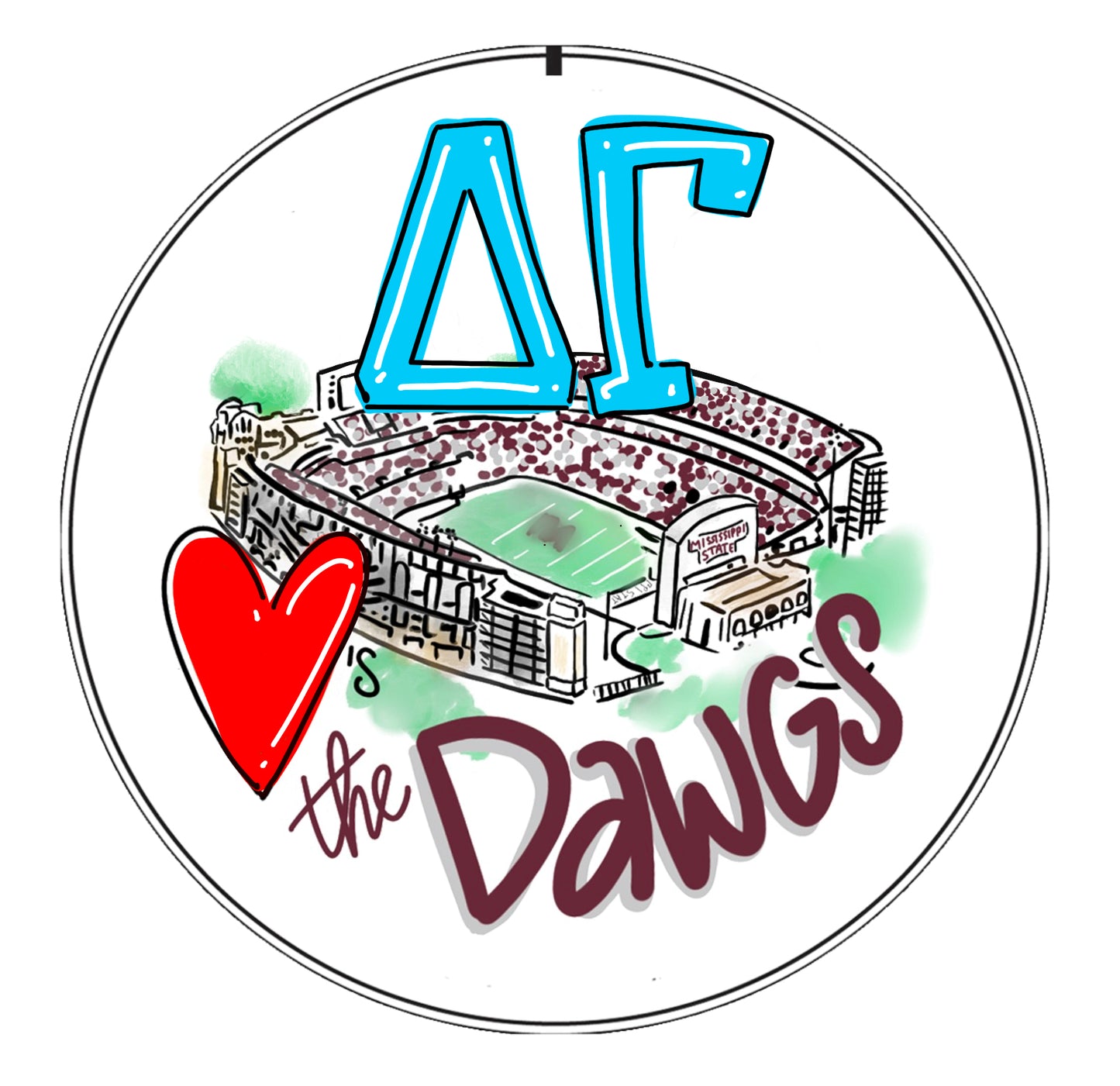 MSU DELTA GAMMA STADIUM BUTTON