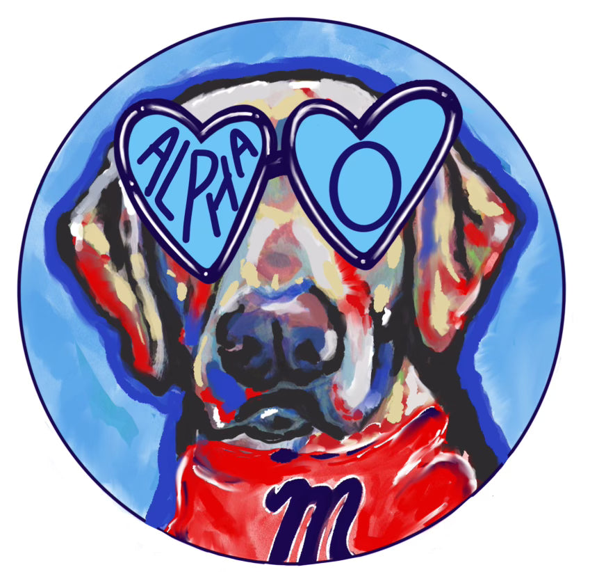 OLE MISS ALPHA OMICRON PI JUICE SPIRIT BUTTON