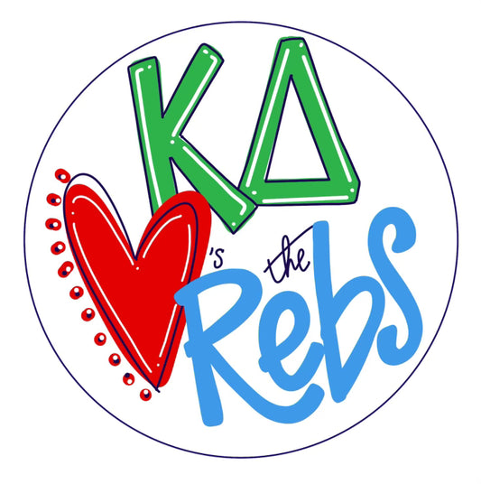 OLE MISS KAPPA DELTA Loves the Rebs Spirit Button