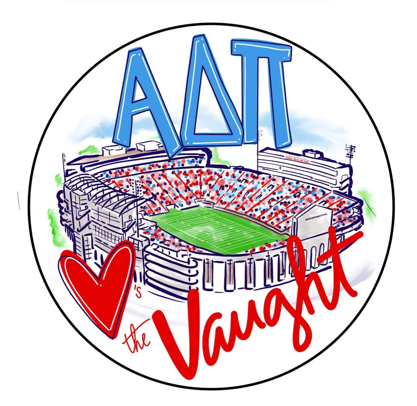 OLE MISS ALPHA DELTA PI  LOVES THE VAUGHT BUTTON