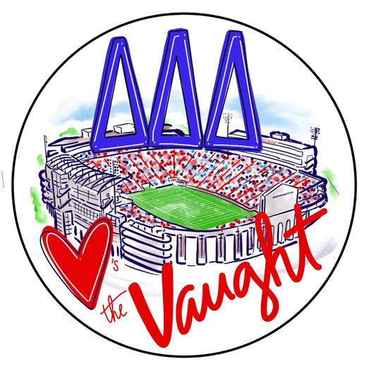 OLE MISS DELTA DELTA DELTA  LOVES THE VAUGHT BUTTON