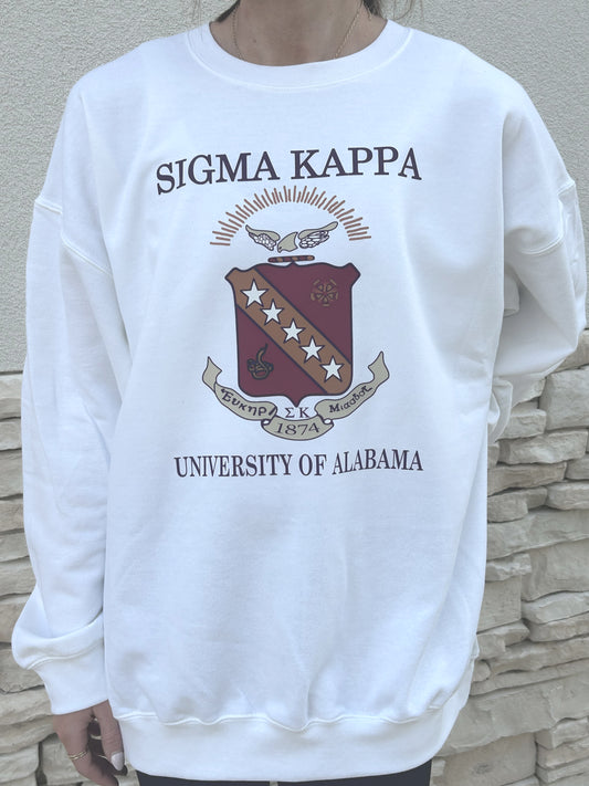 University of Alabama - Sigma Kappa Crest Sweatshirt
