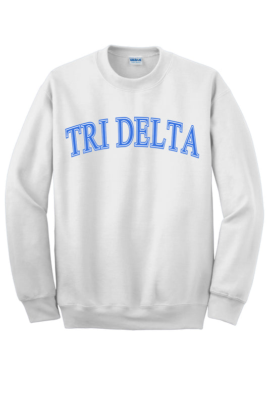 USC TRI DELTA HEAVYWEIGHT CREW - ARCHED TRI DELTA LOGO