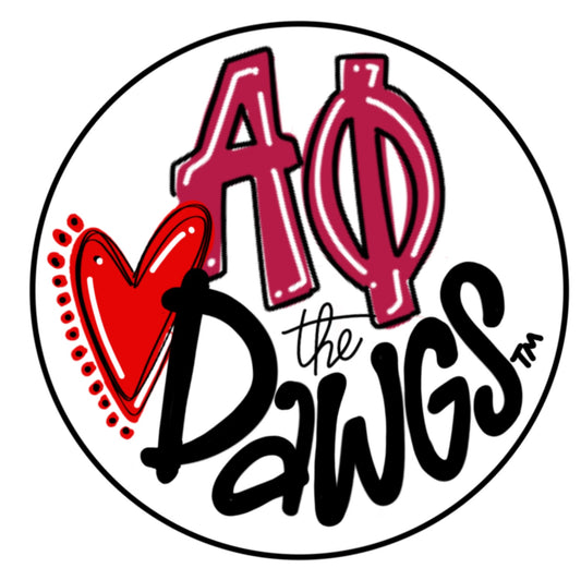 UGA Alpha Phi Loves The Dawgs Button