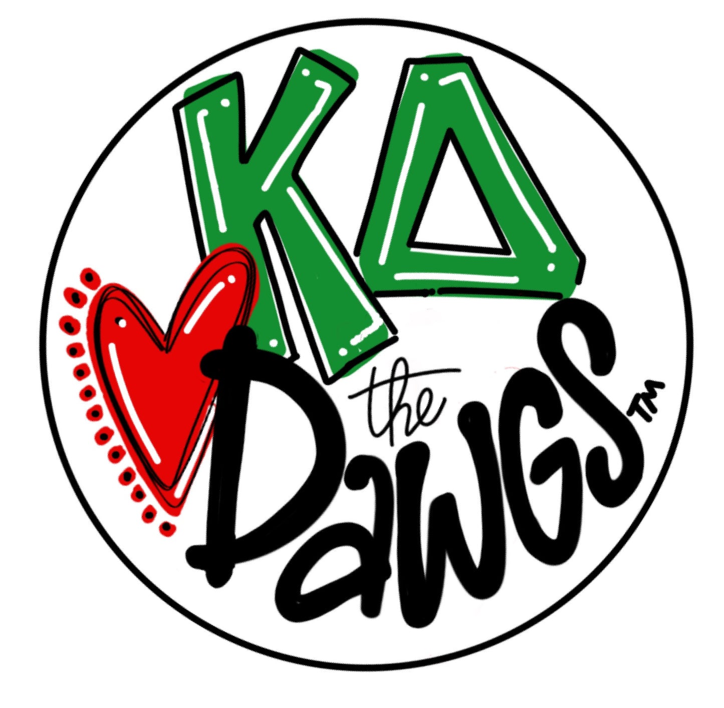 UGA Kappa Delta Loves The Dawgs Spirit Button