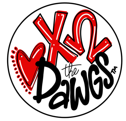 UGA Chi Omega Loves The Dawgs Button