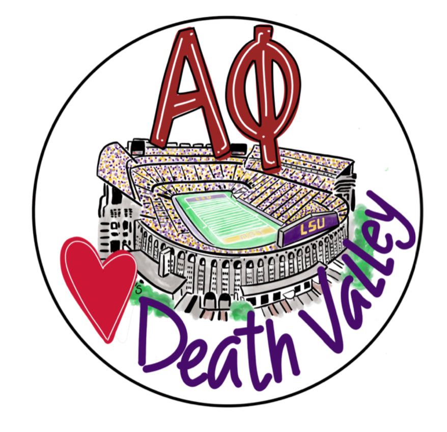LSU Alpha Phi Stadium Button